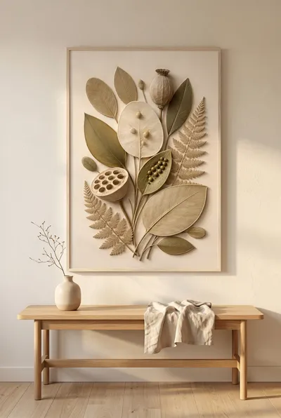 Raumansicht: Botanisches Relief Essenz der Stille