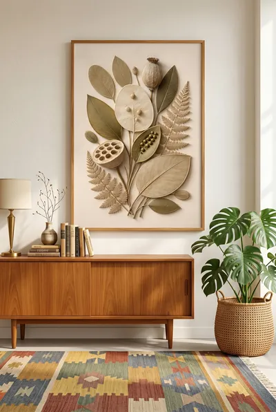 Raumansicht: Botanisches Relief Essenz der Stille
