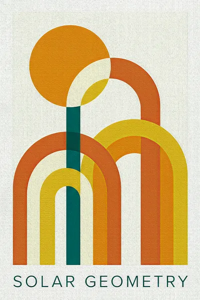 Wandbild Motiv: Solar Geometry Retro