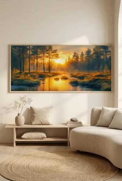 Raumansicht: Sonnenaufgang Erwachen der Natur