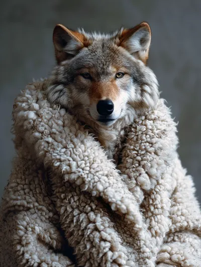 Wandbild Motiv: Wolf im Schafspelz